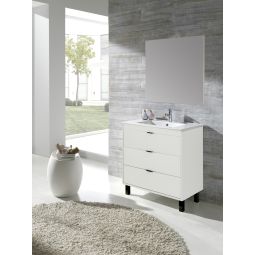 Conjunto mueble de baño y lavabo Gio color blanco y negro 80x45cm