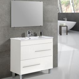 Conjunto mueble de baño Thalis color blanco 80x46cm