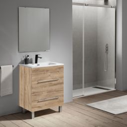 Mueble de baño Aisa color roble 60x45cm