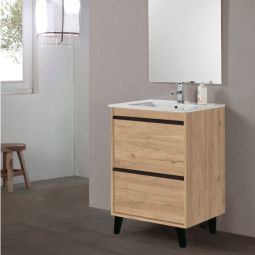 Mueble de baño Tena color roble 60x45cm