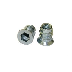 Tuercas de embutir M6 zinc 10uds