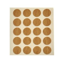 Tapa de tornillos adhesivo haya 40 uds
