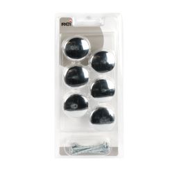 Pack 6 pomos zamak 33 mm 756 cromo brillo