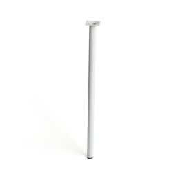 Pata cilíndrica 80 cm acero blanco