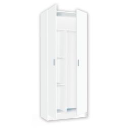 Armario multiusos 2 puertas blanco 180x73x37 cm