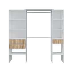 Armario vestidor con 3 cajones 187x190x40cm Ethna