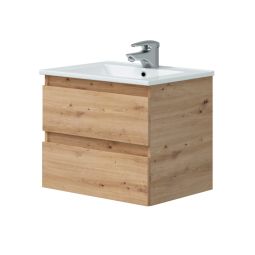 Mueble de baño suspendido Thea color roble 60cm