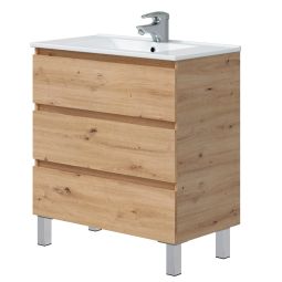Mueble de baño Thea color roble 80x45cm