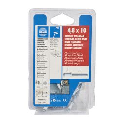Remache lacado blanco 4x12 mm 50 uds