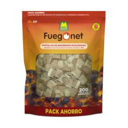 Bolsa pastillas ecológicas de encendido Fuegonet 200 uds