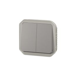 Doble conmutador componible gris Legrand