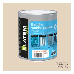 Esmalte multisuperficies al agua satinado piedra 750ml Blatem Core