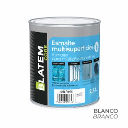 Esmalte multisuperficies al agua mate blanco 2,5L Blatem Core