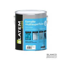 Esmalte multisuperficies al agua brillo blanco 2,5L Blatem Core