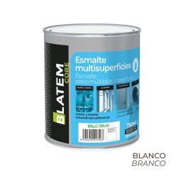 Esmalte multisuperficies al agua mate blanco 750ml Blatem Core