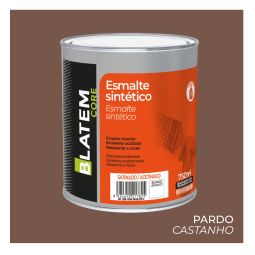 Esmalte sintético satinado pardo 750ml Blatem Core