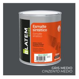 Esmalte sintético brillo gris medio 750ml Blatem Core