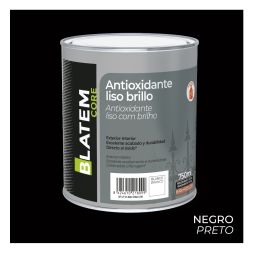 Esmalte antioxidante sintético liso brillo negro 750ml Blatem Core