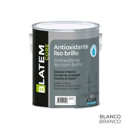Esmalte antioxidante al agua brillo blanco 2,5L Blatem Core