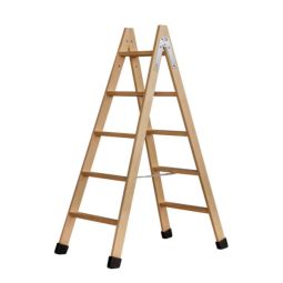Escalera de tijera de 2 tramos y 5 peldaños