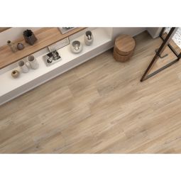 Suelo porcelánico gran formato madera natural mate 23x120cm C1 Asai