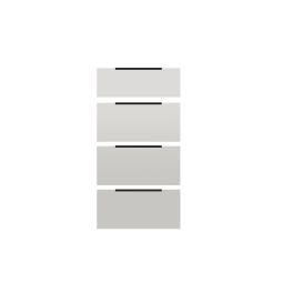 Frente de cajón PREMIUM Gris Nube Brillo 13,8x40cm+ 3 x 18,5x40cm