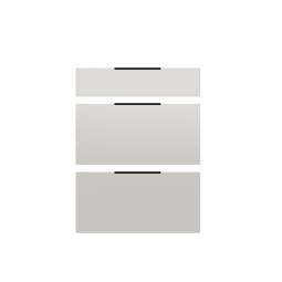Frente de cajón PREMIUM Gris Nube Brillo 13,8x60cm + 2 x 27,8x60 cm