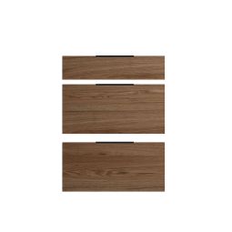 Frente de cajón PREMIUM Madera Nogal  13,8 x 60 + 2 x  27,8 x 60 cm