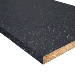 Encimera laminada efecto negro brillo 260 cm