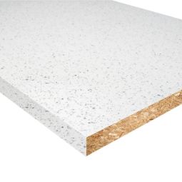Encimera laminada efecto blanco brillo 260 cm