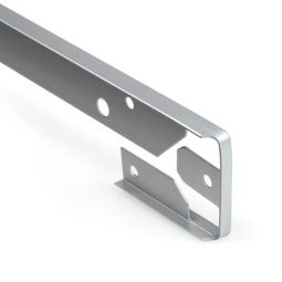 Junta de unión angular para encimera recta plata 28mm