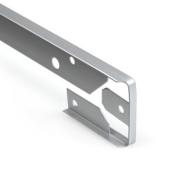 Junta de unión angular para encimera recta plata 38mm