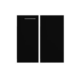 Puerta rinconero bajo cocina LUXURY negro Brillo 70 x 35 cm