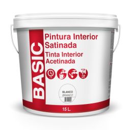 Pintura interior blanca satinada 15 l       