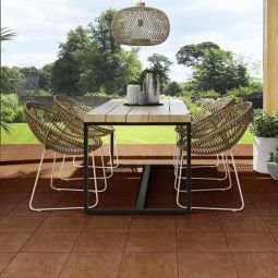 Suelo porcelánico rústico marron satinado 33x33cm C3 Tarifa