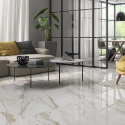 Suelo porcelánico rectificado mármol blanco oro 60x60cm C1 Salinas