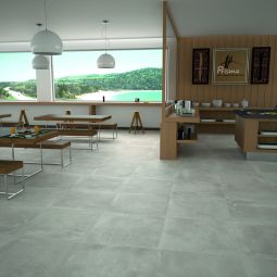 Suelo porcelánico gris 60x60cm C2 Pantin