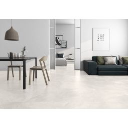 Suelo porcelánico rectificado gran formato mármol blanco mate 60x120cm C2 Zicatela