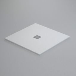 Plato de ducha mineral aligerado gel coat blanco 90x90 cm