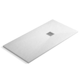 Plato de ducha aligerado pizarra blanco 80x120cm