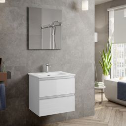 Mueble de baño suspendido Line color blanco 60x45cm