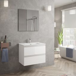 Mueble de baño suspendido Line color blanco 70x45cm