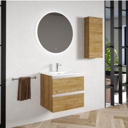 Mueble de baño suspendido Line color roble 60x45cm