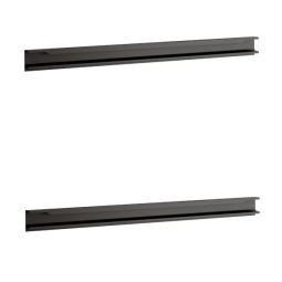 Pack 2 tiradores negros para mueble Line 80cm