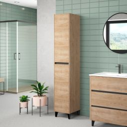 Columna de baño Aspen color roble 189X35X30cm