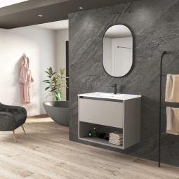 Mueble de baño Veleta color moka 80x45cm