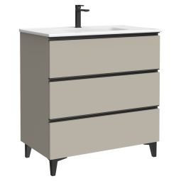 Mueble de baño Eyra color moka mate 80cm