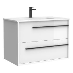 Mueble de baño suspendido Tyra color blanco 80cm