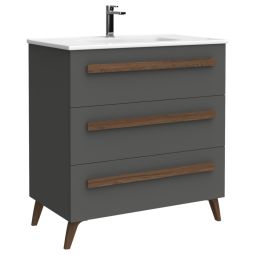 Mueble de baño Nilsa color gris antracita 80cm