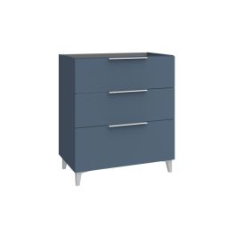 Mueble de baño Agneta color azul mate asimétrico 80x45cm Algicocina
